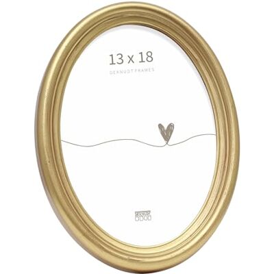 Deknudt Frames Deknudt Rahmen S100A3-13.0X18.0 Goldfarbe Retro-Stil, oval, goldfarben, zum Aufstellen oder Aufhängen Deknudt Frames Deknudt Rahmen S100A3-13.0X18.0 Goldfarbe Retro-Stil, oval, goldfarben, zum Aufstellen oder Aufhängen