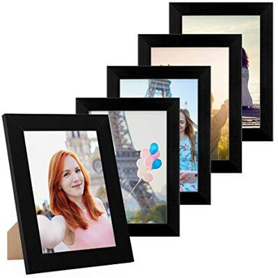 PHOTOLINI Bilderrahmen 13x18 Schwarz Holz MDF, 5er Set breite Bilderrahmen 18x13, Fotorahmen 13 x 18 cm mit Acrylglas, Picture Frame 18x13 zum Aufhängen & Aufstellen, Bilder Rahmen 13x18 für Fotos PHOTOLINI Bilderrahmen 13x18 Schwarz Holz MDF, 5er Set breite Bilderrahmen 18x13, Fotorahmen 13 x 18 cm mit Acrylglas, Picture Frame 18x13 zum Aufhängen & Aufstellen, Bilder Rahmen 13x18 für Fotos