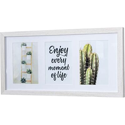 levandeo Bilderrahmen für 3 Fotos 13x18cm Eiche Weiß Holz MDF Portraitrahmen Collage Glasscheibe Fotorahmen levandeo Bilderrahmen für 3 Fotos 13x18cm Eiche Weiß Holz MDF Portraitrahmen Collage Glasscheibe Fotorahmen
