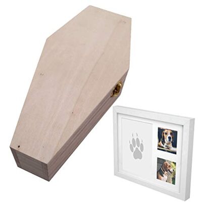 PrimoLiving petbye Holz Kleintiersarg mit Bilderrahmen Größe S für sehr kleine Haustiere Tiersarg Natur mit festem Metallverschluss Sarg Bilderrahmen Pfoten Gipsabdruck PrimoLiving petbye Holz Kleintiersarg mit Bilderrahmen Größe S für sehr kleine Haustiere Tiersarg Natur mit festem Metallverschluss Sarg Bilderrahmen Pfoten Gipsabdruck