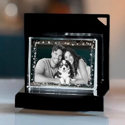 contento Personalisiertes Glasfoto, Deko Rahmen Herz und Foto Persönliches Fotokristall Kristall als individuelles Geschenk für Valentinstag, Geburtstag, Muttertag Maße, 10,5 x 8 x 3 cm contento Personalisiertes Glasfoto, Deko Rahmen Herz und Foto Persönliches Fotokristall Kristall als individuelles Geschenk für Valentinstag, Geburtstag, Muttertag Maße, 10,5 x 8 x 3 cm