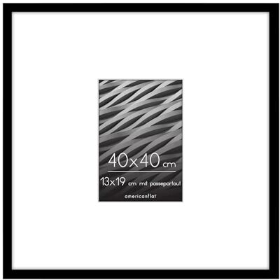 Americanflat Bilderrahmen 40x40 cm Schwarz Bilderrahmen 13x19 cm mit Passepartout Fotorahmen mit poliertem Plexi-Scheibe Americanflat Bilderrahmen 40x40 cm Schwarz Bilderrahmen 13x19 cm mit Passepartout Fotorahmen mit poliertem Plexi-Scheibe