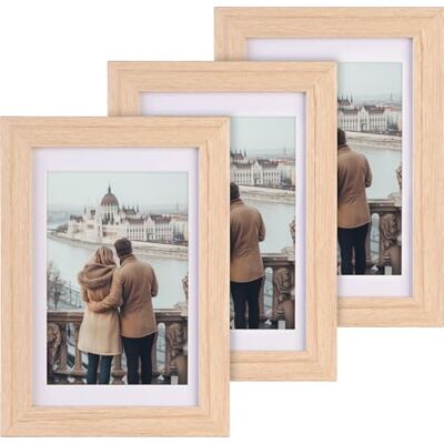 Your Design Kunststoff-Bilderrahmen: 3er-Set Bilderrahmen, Robustes Acrylglas, 10 x 15 cm, A6, Eiche hell (für Zeichnungen, Photo Frames) Your Design Kunststoff-Bilderrahmen: 3er-Set Bilderrahmen, Robustes Acrylglas, 10 x 15 cm, A6, Eiche hell (für Zeichnungen, Photo Frames)