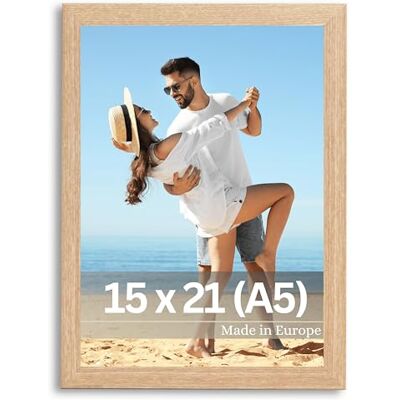VictoR Bilderrahmen Klee 15x21 cm (A5) in beige Fotorahmen Holz 15x20 Bilderrahmen 15x21 beige VictoR Bilderrahmen Klee 15x21 cm (A5) in beige Fotorahmen Holz 15x20 Bilderrahmen 15x21 beige