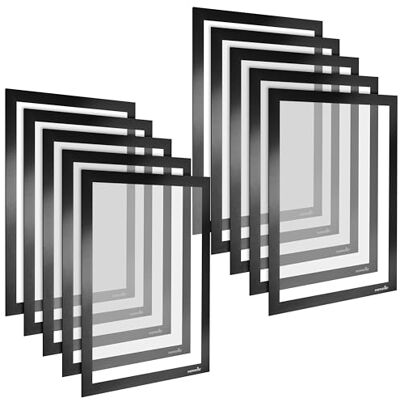 POPPSTAR Magnetrahmen A4 selbstklebend mit Magnetverschluss, schwarz, 5 Stück POPPSTAR Magnetrahmen A4 selbstklebend mit Magnetverschluss, schwarz, 5 Stück