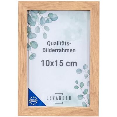 levandeo Portrait Bilderrahmen Made in EU 10x15 Eiche Optik Natur Glasscheibe Fotorahmen Holz Picture Frame Deko Tischdeko Wanddeko Fotoaufsteller levandeo Portrait Bilderrahmen Made in EU 10x15 Eiche Optik Natur Glasscheibe Fotorahmen Holz Picture Frame Deko Tischdeko Wanddeko Fotoaufsteller