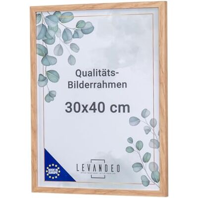levandeo Bilderrahmen Natur Eiche Optik 30x40 Made in EU Posterrahmen Portrait Fotorahmen Picture Frame Deko levandeo Bilderrahmen Natur Eiche Optik 30x40 Made in EU Posterrahmen Portrait Fotorahmen Picture Frame Deko