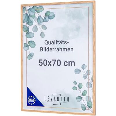 levandeo Posterrahmen 50x70 Natur Eiche Optik Made in EU Bilderrahmen Portrait Fotorahmen Picture Frame Deko levandeo Posterrahmen 50x70 Natur Eiche Optik Made in EU Bilderrahmen Portrait Fotorahmen Picture Frame Deko