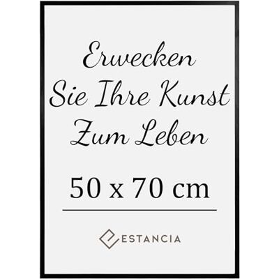 Estancia Schwarzer Bilderrahmen aus Kiefernholz 50x70 cm mit Bruchsicherem Acrylglas Moderner Holzbilderrahmen 50 x 70 cm Estancia Schwarzer Bilderrahmen aus Kiefernholz 50x70 cm mit Bruchsicherem Acrylglas Moderner Holzbilderrahmen 50 x 70 cm