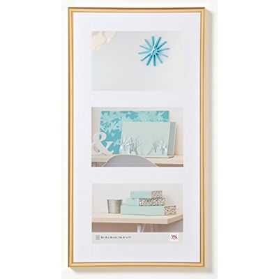 walther design Bilderrahmen gold 3x 13x18 cm Galerie mit Passepartout, New Lifestyle Kunststoffrahmen KV338G walther design Bilderrahmen gold 3x 13x18 cm Galerie mit Passepartout, New Lifestyle Kunststoffrahmen KV338G