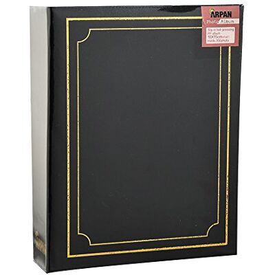 ARPAN AL-9801 Fotoalbum mit 200 Taschen, 15 x 10 cm, Schwarz ARPAN AL-9801 Fotoalbum mit 200 Taschen, 15 x 10 cm, Schwarz
