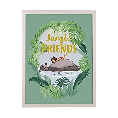 Komar Bilderrahmen Holz White mit Wandbild Jungle Book Friends als Set Größe: 30x40 cm Wandbild, Dekoration, Kinder Komar Bilderrahmen Holz White mit Wandbild Jungle Book Friends als Set Größe: 30x40 cm Wandbild, Dekoration, Kinder