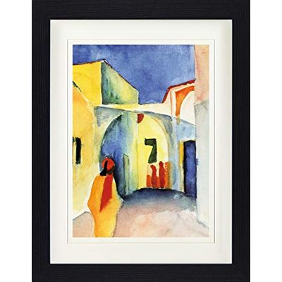1art1 August Macke Poster Blick In Eine Gasse, 1914 Gerahmtes Bild Mit Edlem Passepartout Wand-Bilder Im Bilderrahmen 40x30 cm 1art1 August Macke Poster Blick In Eine Gasse, 1914 Gerahmtes Bild Mit Edlem Passepartout Wand-Bilder Im Bilderrahmen 40x30 cm