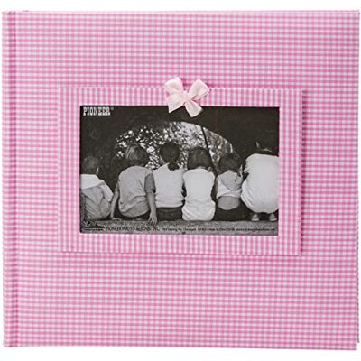 Pioneer Fotoalbum mit 200 Taschen, Stoff kariert, für Fotos mit Einer Größe von 10 x 15 cm (4 x 6), Rosa Pioneer Fotoalbum mit 200 Taschen, Stoff kariert, für Fotos mit Einer Größe von 10 x 15 cm (4 x 6), Rosa
