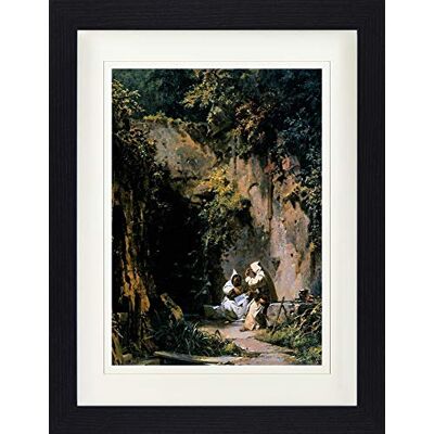 1art1 Carl Spitzweg Poster Disputierende Mönche, 1858-1860 Gerahmtes Bild Mit Edlem Passepartout Wand-Bilder Im Bilderrahmen 40x30 cm 1art1 Carl Spitzweg Poster Disputierende Mönche, 1858-1860 Gerahmtes Bild Mit Edlem Passepartout Wand-Bilder Im Bilderrahmen 40x30 cm