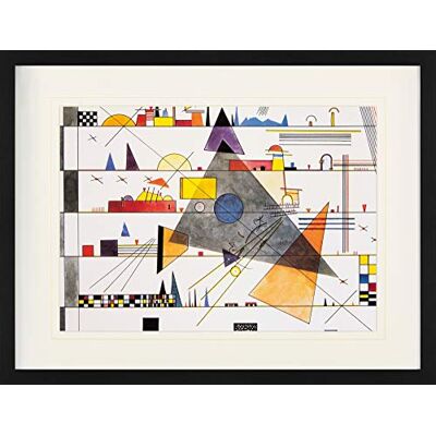 1art1 Wassily Kandinsky Poster Horizontale, 1924 Gerahmtes Bild Mit Edlem Passepartout Wand-Bilder Im Bilderrahmen 80x60 cm 1art1 Wassily Kandinsky Poster Horizontale, 1924 Gerahmtes Bild Mit Edlem Passepartout Wand-Bilder Im Bilderrahmen 80x60 cm
