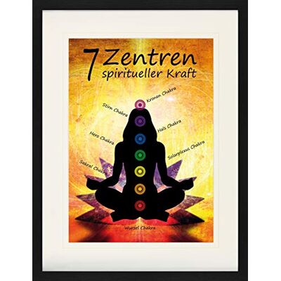 1art1 Spiritualität Poster Die Sieben Chakren Gerahmtes Bild Mit Edlem Passepartout Wand-Bilder Im Bilderrahmen 80x60 cm 1art1 Spiritualität Poster Die Sieben Chakren Gerahmtes Bild Mit Edlem Passepartout Wand-Bilder Im Bilderrahmen 80x60 cm