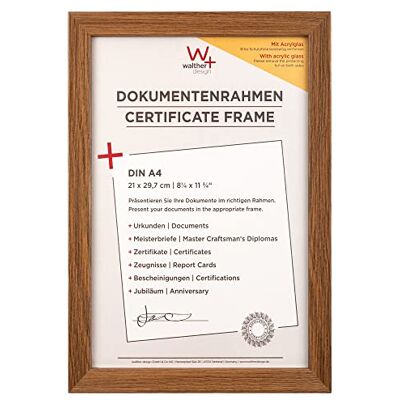 walther design Bilderrahmen eiche dunkel 21 x 29,7 cm (DIN A4) mit Kunstglas und Passepartout Fiorito Holzrahmen EFX130P walther design Bilderrahmen eiche dunkel 21 x 29,7 cm (DIN A4) mit Kunstglas und Passepartout Fiorito Holzrahmen EFX130P