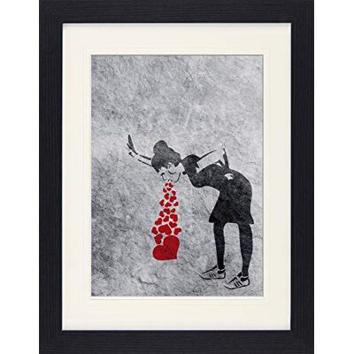 1art1 Streetart Poster Lovesick Girl, Banksy Gerahmtes Bild Mit Edlem Passepartout Wand-Bilder Im Bilderrahmen 40x30 cm 1art1 Streetart Poster Lovesick Girl, Banksy Gerahmtes Bild Mit Edlem Passepartout Wand-Bilder Im Bilderrahmen 40x30 cm