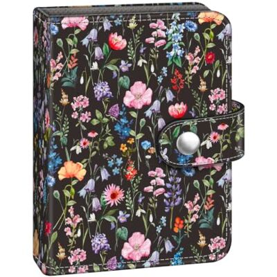 FINTIE Mini Fotoalbum für 2x3 Zoll Filme (Schwarzes Blumenmuster) 52 Taschen kleine Alben für Fujifilm Instax Mini Sofortbildkamera/Polaroid Hi-Print Bilder, Kpop Fotokartenhalter Binder, FINTIE Mini Fotoalbum für 2x3 Zoll Filme (Schwarzes Blumenmuster) 52 Taschen kleine Alben für Fujifilm Instax Mini Sofortbildkamera/Polaroid Hi-Print Bilder, Kpop Fotokartenhalter Binder,