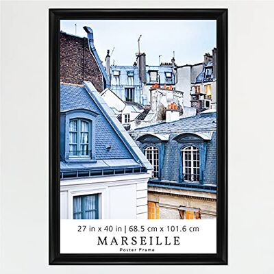 MCS , Schwarzer Marseille-Posterrahmen, 68 x 101 cm, 68 x 101 cm Filmposterrahmen aus der Marseille-Kollektion, für Fotos und Kunstwerke, zum Aufhängen vertikal oder horizontal, 68 x 101 cm MCS , Schwarzer Marseille-Posterrahmen, 68 x 101 cm, 68 x 101 cm Filmposterrahmen aus der Marseille-Kollektion, für Fotos und Kunstwerke, zum Aufhängen vertikal oder horizontal, 68 x 101 cm