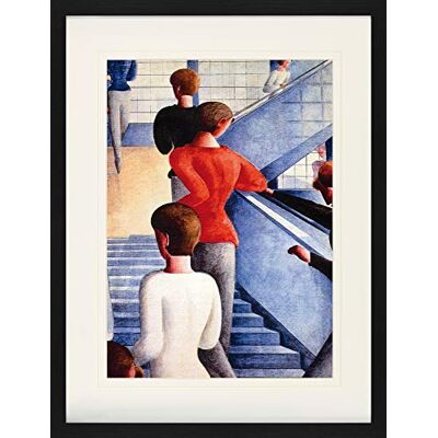 1art1 Oskar Schlemmer Poster Bauhaustreppe, 1932 Gerahmtes Bild Mit Edlem Passepartout Wand-Bilder Im Bilderrahmen 80x60 cm 1art1 Oskar Schlemmer Poster Bauhaustreppe, 1932 Gerahmtes Bild Mit Edlem Passepartout Wand-Bilder Im Bilderrahmen 80x60 cm