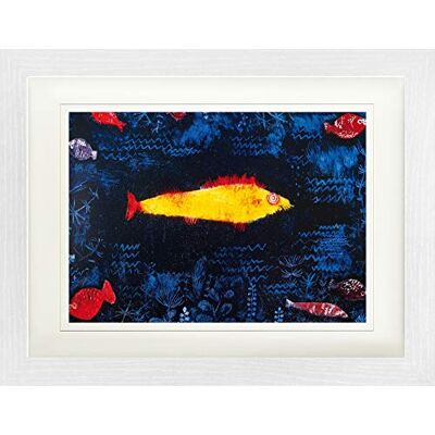 1art1 Paul Klee Poster Der Goldene Fisch, 1925 Gerahmtes Bild Mit Edlem Passepartout Wand-Bilder Im Bilderrahmen 40x30 cm 1art1 Paul Klee Poster Der Goldene Fisch, 1925 Gerahmtes Bild Mit Edlem Passepartout Wand-Bilder Im Bilderrahmen 40x30 cm