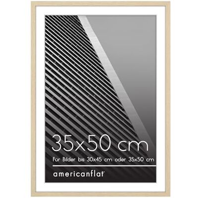 Americanflat Bilderrahmen 35x50 cm Eiche/Natur Bilderrahmen 30x45 cm mit Passepartout Fotorahmen mit poliertem Plexi-Scheibe Americanflat Bilderrahmen 35x50 cm Eiche/Natur Bilderrahmen 30x45 cm mit Passepartout Fotorahmen mit poliertem Plexi-Scheibe