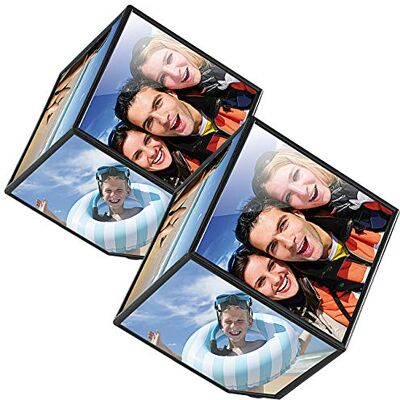 Your Design Bilderwürfel: 2er-Set selbstdrehender Fotowürfel für je 6 Bildmotive (Bilderrahmen Würfel, Foto-Würfel, Drehteller) Your Design Bilderwürfel: 2er-Set selbstdrehender Fotowürfel für je 6 Bildmotive (Bilderrahmen Würfel, Foto-Würfel, Drehteller)