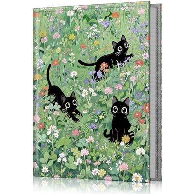 FINTIE Fotoalbum, 10 x 15 cm, 52 Taschen, kleine Mini-Kapazität, Premium-veganes Leder, tragbare Brieftaschen-Alben für Familie, Hochzeit, Jungen, Mädchen (schwarze Katzen) FINTIE Fotoalbum, 10 x 15 cm, 52 Taschen, kleine Mini-Kapazität, Premium-veganes Leder, tragbare Brieftaschen-Alben für Familie, Hochzeit, Jungen, Mädchen (schwarze Katzen)