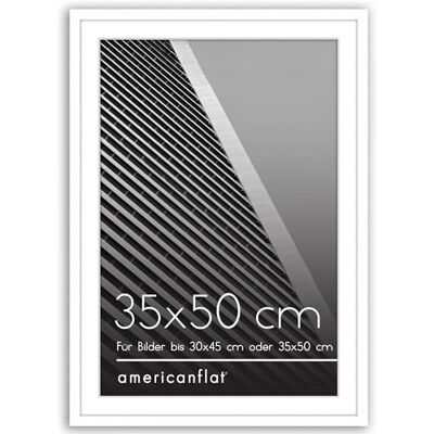 Americanflat Bilderrahmen 35x50 cm Weiß Bilderrahmen 30x45 cm mit Passepartout Fotorahmen mit poliertem Plexi-Scheibe Americanflat Bilderrahmen 35x50 cm Weiß Bilderrahmen 30x45 cm mit Passepartout Fotorahmen mit poliertem Plexi-Scheibe