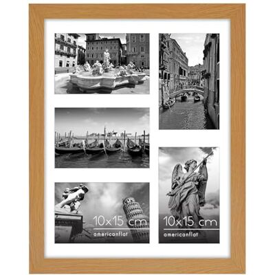 Americanflat Bilderrahmen Collage 10x15 cm Dunkle Eiche Bilderrahmen 28x36 cm mit Passepartout für Fünf 15x10 cm Fotos für Mehrere Bilder der Familie Verbundholz mit Bruchsicherem Glas Americanflat Bilderrahmen Collage 10x15 cm Dunkle Eiche Bilderrahmen 28x36 cm mit Passepartout für Fünf 15x10 cm Fotos für Mehrere Bilder der Familie Verbundholz mit Bruchsicherem Glas