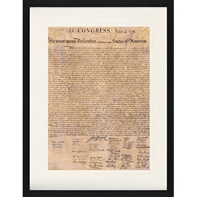 1art1 USA Poster Die Unabhängigkeitserklärung, 4. Juli 1776 Gerahmtes Bild Mit Edlem Passepartout Wand-Bilder Im Bilderrahmen 80x60 cm 1art1 USA Poster Die Unabhängigkeitserklärung, 4. Juli 1776 Gerahmtes Bild Mit Edlem Passepartout Wand-Bilder Im Bilderrahmen 80x60 cm