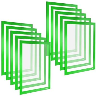 POPPSTAR Magnetrahmen A4 selbstklebend mit Magnetverschluss, grün, 5 Stück POPPSTAR Magnetrahmen A4 selbstklebend mit Magnetverschluss, grün, 5 Stück