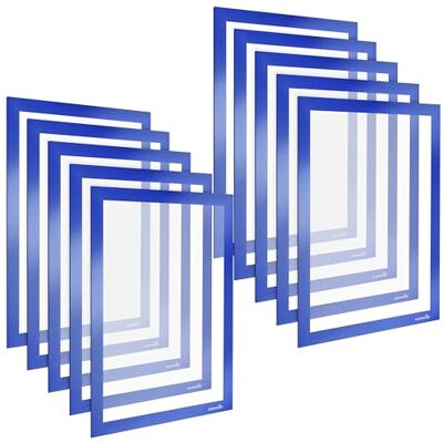 POPPSTAR Magnetrahmen A4 selbstklebend mit Magnetverschluss, blau, 5 Stück POPPSTAR Magnetrahmen A4 selbstklebend mit Magnetverschluss, blau, 5 Stück