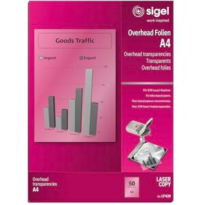 Sigel LF420 Overhead-Folie - Transparent, 50 Blätter Sigel LF420 Overhead-Folie - Transparent, 50 Blätter