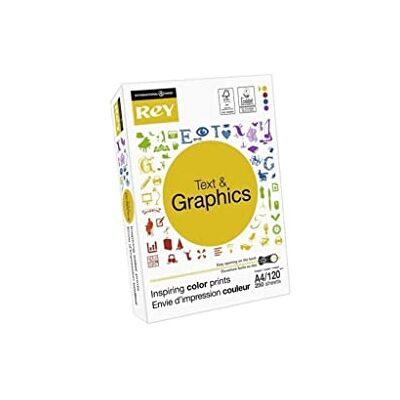 REY ® TEXT & GRAPHICS Reprographpapier, hochweiß, 120 g, A4, FSC®, 250 Blatt REY ® TEXT & GRAPHICS Reprographpapier, hochweiß, 120 g, A4, FSC®, 250 Blatt