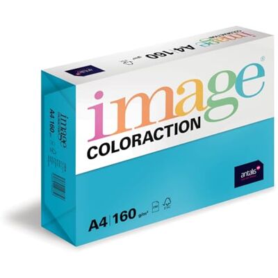 IMAGE Coloraction Lisbon farbiges Kopierpapier DIN A4, 210 x 297 mm, 160 g/m² buntes, holzfreies Druckerpapier für Kopierer 250 Blatt Königsblau IMAGE Coloraction Lisbon farbiges Kopierpapier DIN A4, 210 x 297 mm, 160 g/m² buntes, holzfreies Druckerpapier für Kopierer 250 Blatt Königsblau