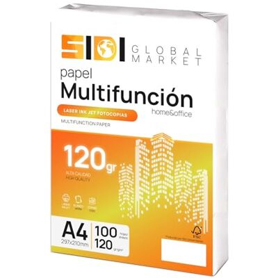 Sidi Global Market SIDI A4-Papier Extra Weiß 120g Druckerpapier für Schule, Arbeit und Privatgebrauch, Mehrzweck-Kopierpapier (100 Blatt) Sidi Global Market SIDI A4-Papier Extra Weiß 120g Druckerpapier für Schule, Arbeit und Privatgebrauch, Mehrzweck-Kopierpapier (100 Blatt)