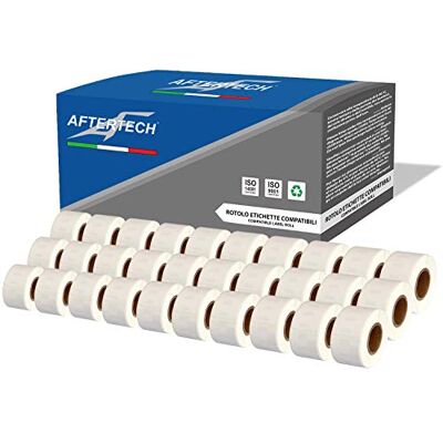 AFTERTECH 30x 99010 28x89mm Rollen kompatible Klebeetiketten (130 Etiketten/Rolle = 3900 insgesamt) für Dymo LabelWriter Seiko SLP Etikettiermaschinen Drucker S0722370 30x99010 AFTERTECH 30x 99010 28x89mm Rollen kompatible Klebeetiketten (130 Etiketten/Rolle = 3900 insgesamt) für Dymo LabelWriter Seiko SLP Etikettiermaschinen Drucker S0722370 30x99010