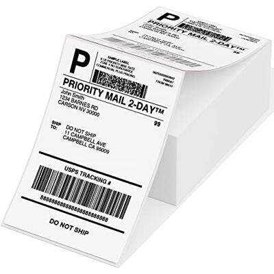 Phomemo 4x6 Etiketten, 500 pcs Versandetiketten für Etikettendrucker DHL Faltetiketten 10x15 cm, Weiß thermo etiketten Kompatibel mit Etikettendrucker , Munbyn, ETIKEZ, Nelko, vretti Phomemo 4x6 Etiketten, 500 pcs Versandetiketten für Etikettendrucker DHL Faltetiketten 10x15 cm, Weiß thermo etiketten Kompatibel mit Etikettendrucker , Munbyn, ETIKEZ, Nelko, vretti