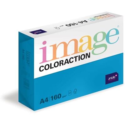 IMAGE Coloraction Stockholm farbiges Kopierpapier DIN A4, 210 x 297 mm, 160 g/m² buntes, holzfreies Druckerpapier für Kopierer 250 Blatt Tiefblau IMAGE Coloraction Stockholm farbiges Kopierpapier DIN A4, 210 x 297 mm, 160 g/m² buntes, holzfreies Druckerpapier für Kopierer 250 Blatt Tiefblau