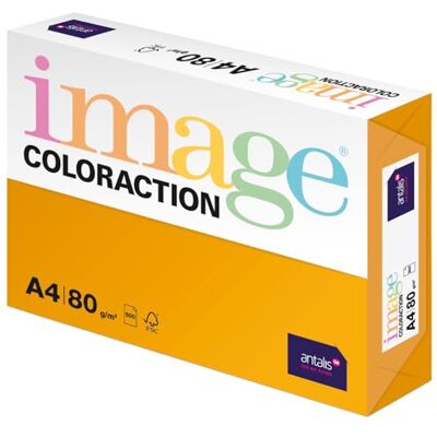 IMAGE Coloraction Venezia farbiges Kopierpapier DIN A4, 210 x 297 mm, 80 g/m² buntes, holzfreies Druckerpapier für Kopierer 500 Blatt Altgold IMAGE Coloraction Venezia farbiges Kopierpapier DIN A4, 210 x 297 mm, 80 g/m² buntes, holzfreies Druckerpapier für Kopierer 500 Blatt Altgold