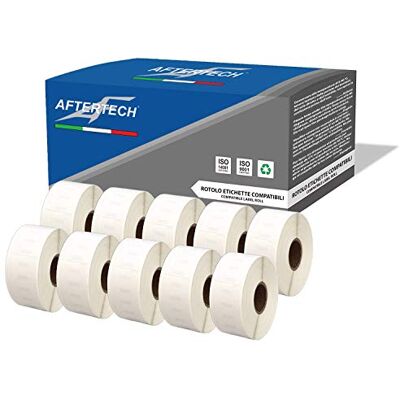 AFTERTECH 10 x 11355 19 x 51 mm kompatible Etiketten (500 Etiketten/Rolle = 5000 insgesamt) für Dymo LabelWriter Seiko SLP Etikettendrucker S0722550 10 x 11355, 10 Stück (1er Pack) AFTERTECH 10 x 11355 19 x 51 mm kompatible Etiketten (500 Etiketten/Rolle = 5000 insgesamt) für Dymo LabelWriter Seiko SLP Etikettendrucker S0722550 10 x 11355, 10 Stück (1er Pack)