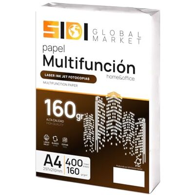 Sidi Global Market A4-Papier, 160 g, Druckerpapier A4, Packung für Schule, Arbeit oder Privatgebrauch, A4-Blätter für Kopierer und Mehrzweck, DIN A4-Papier extra weiß – SIDI (400 h, 160 g) Sidi Global Market A4-Papier, 160 g, Druckerpapier A4, Packung für Schule, Arbeit oder Privatgebrauch, A4-Blätter für Kopierer und Mehrzweck, DIN A4-Papier extra weiß – SIDI (400 h, 160 g)