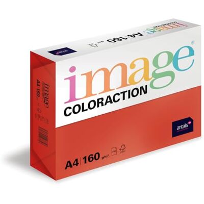 Coloraction Chile Farbiges Papier - 160 g/m², A4, rot - Farbiges Papier zum Drucken Coloraction Chile Farbiges Papier - 160 g/m², A4, rot - Farbiges Papier zum Drucken