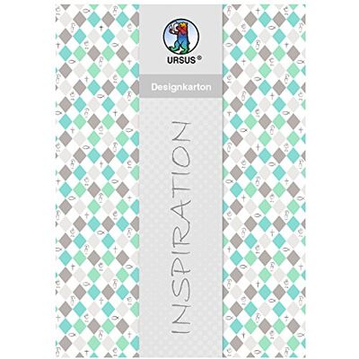 Ursus 62174601 Designkarton Jesus Aqua, Raute, DIN A4, 200 g/qm, 5 Blatt mit Banderole, einseitig bedruckt, folienveredelt in silber, ideal für kreatives Basteln Ursus 62174601 Designkarton Jesus Aqua, Raute, DIN A4, 200 g/qm, 5 Blatt mit Banderole, einseitig bedruckt, folienveredelt in silber, ideal für kreatives Basteln