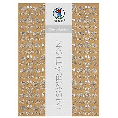Ursus 62374604F Designkarton Selection, 250 g/qm, DIN A4, 5 Blatt, Feier Silber Ursus 62374604F Designkarton Selection, 250 g/qm, DIN A4, 5 Blatt, Feier Silber