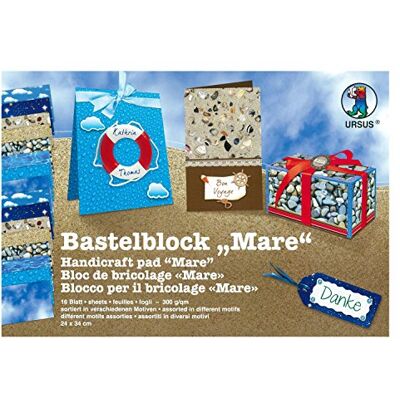Ursus 12690004 Bastelblock Mare, 300 g/qm, 24 x 34 cm, 16 Blatt Ursus 12690004 Bastelblock Mare, 300 g/qm, 24 x 34 cm, 16 Blatt