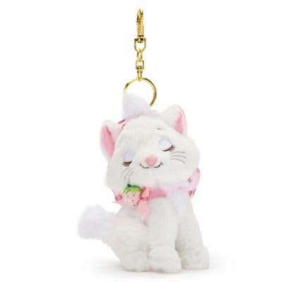 Disney Official Marie Plush Keychain, Ichigo Strawberry Disney Official Marie Plush Keychain, Ichigo Strawberry